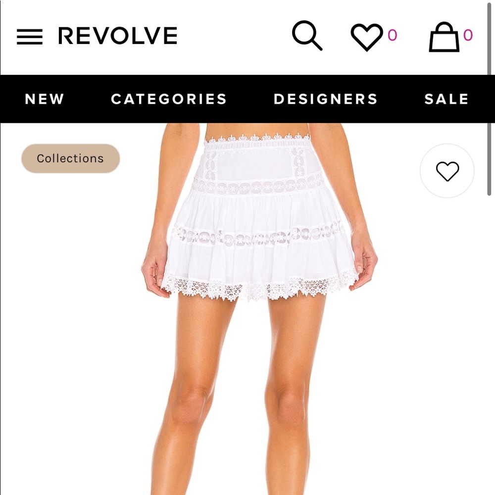 Charo Ruiz Ibiza Greta skirt. Small. White